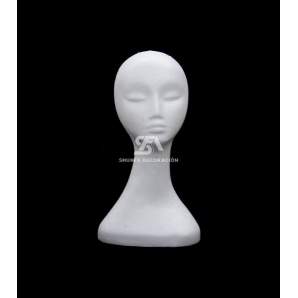Foto de producto Cabeza Mujer Color Blanco De Poliespan 38Cm