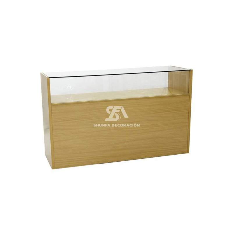 Foto de producto Mostrador con cajon y compartimiento color haya 150*90*50cm