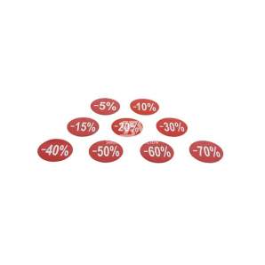 Foto de producto 5% papel de descuento redondo rojo