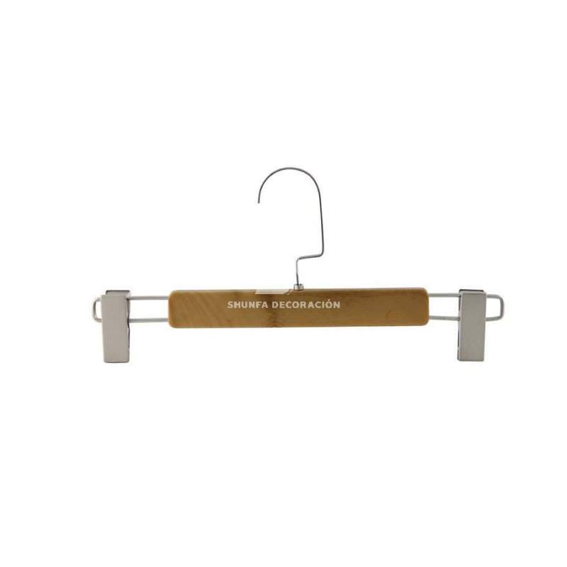 Foto de producto Percha de plastico para pantalon color madera 32cm