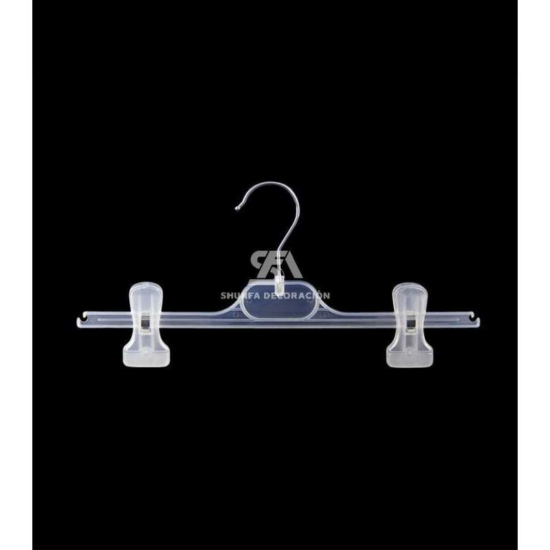 Foto de producto Percha de plastico color transparente 30cm 105219