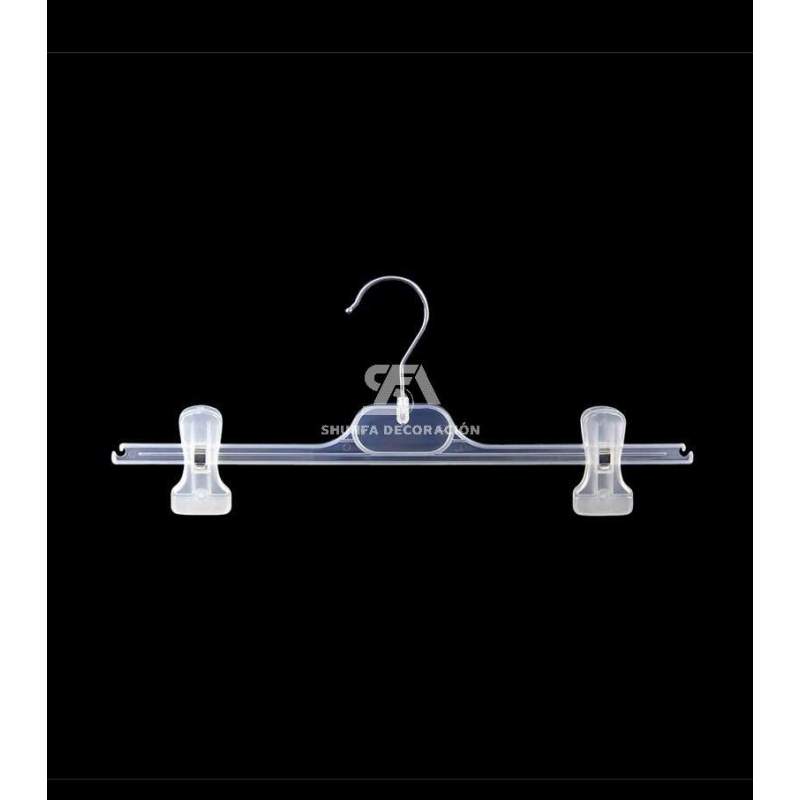 Foto de producto Percha de plastico color transparente 35cm 105255