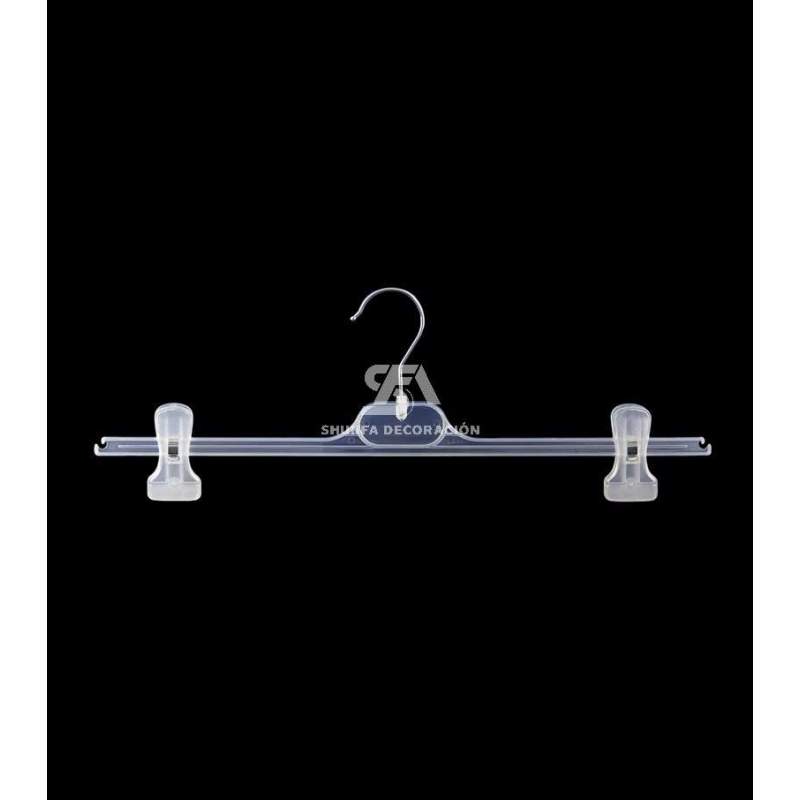 Foto de producto Percha de plastico color transparente 40cm 105220