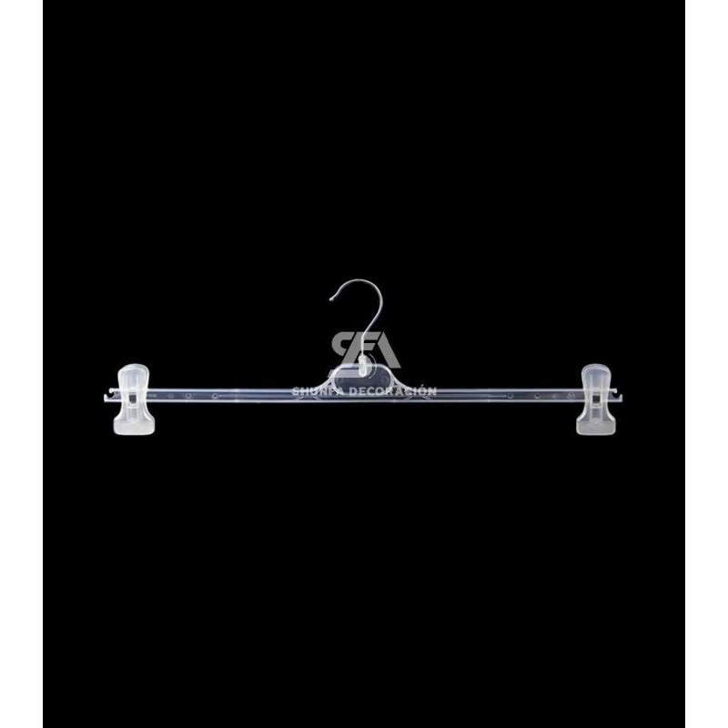 Foto de producto Percha de plastico color transparente 48cm 105222