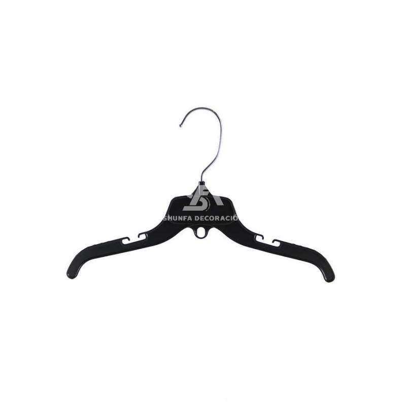 Foto de producto Percha de plastico color negro con gancho metal 30cm 1105205