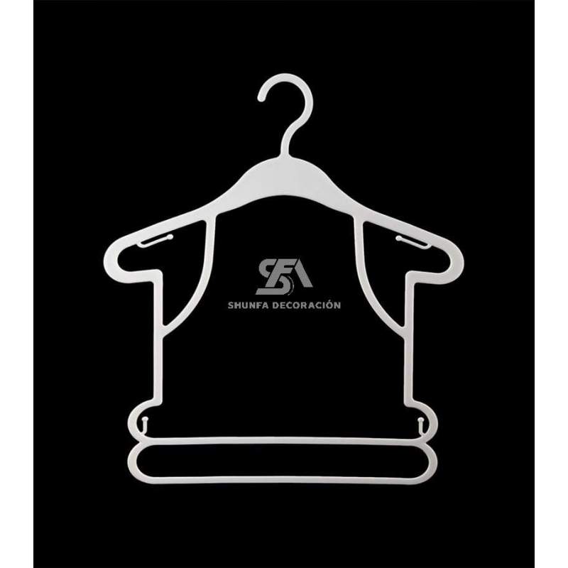 Foto de producto Percha de plastico infantil color blanco 36cm 105201