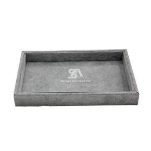 Foto de producto Bandeja terciopelo color gris