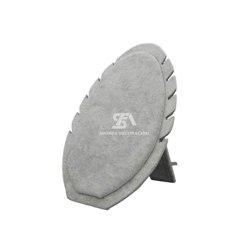 Foto de producto Expositor de bisuteria de terciopelo color gris
