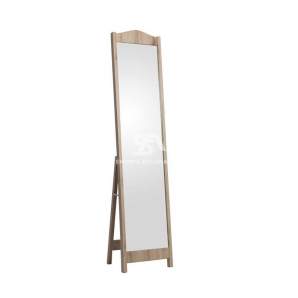 Espejo de pie rectangular con pata plegable color marron