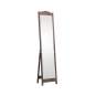 Espejo de pie rectangular con pata plegable color marron oscuro