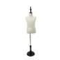 Foto de producto busto infantil forrado de tela y base de madera color negro