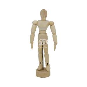 Foto de producto de frente maniquí articulado de madera 13cm