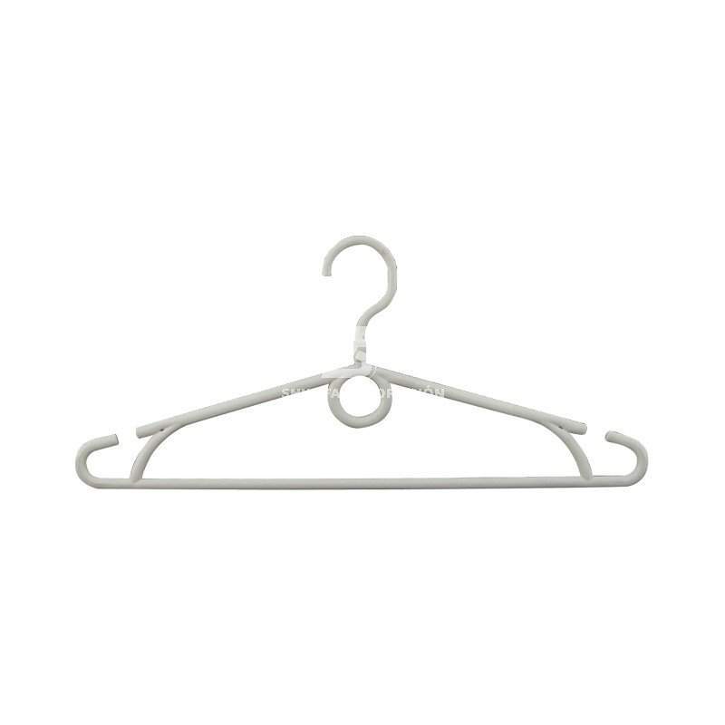 Percha de plástico flexible color blanco 41 cm.