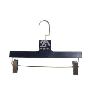 Percha de plastico para pantalon color negro pantalon 35cm
