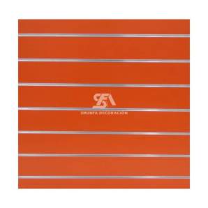 Foto de x2 paneles de lamas color naranja 120x120cm 7.5 guías