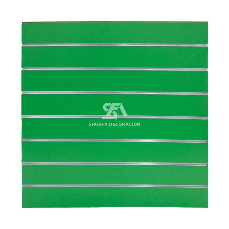 Foto de x2 paneles de lamas color verde 120x120cm 7.5 guías