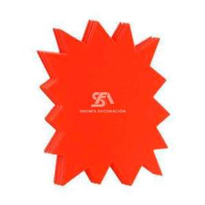 x10Uds Papel oferta fluorescente color naranja 14x10.5cm