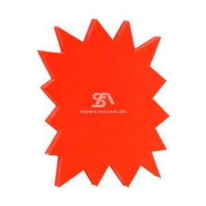 x10Uds Papel oferta fluorescente color naranja 18.5x14cm