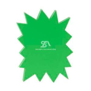 x10Uds Papel oferta fluorescente color verde 18.5x14cm