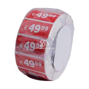 Foto de rollo de x500 etiquetas adhesivas de precio 49,99€