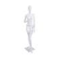 Foto de producto maniquí femenino de fibra realista con rostro y cabello en color blanco mate