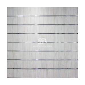 Foto de x2 paneles de lamas chapado modelo SIBERIAN 120x120cm 7.5 guías