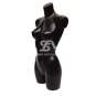 Maniquí femenino 3/4 de plástico sin cabeza y sin brazos color negro