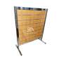 Foto de góndola de panel de lamas color madera de 2 lados 130x60x150cm