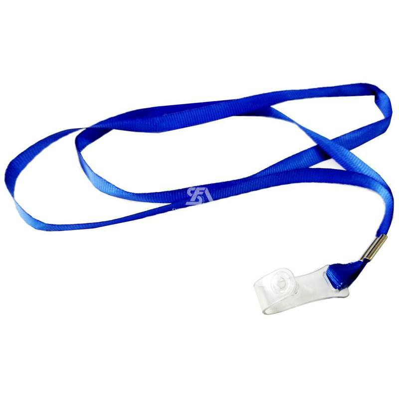 Lanyard promocional hebilla de plástico color azul 50cm