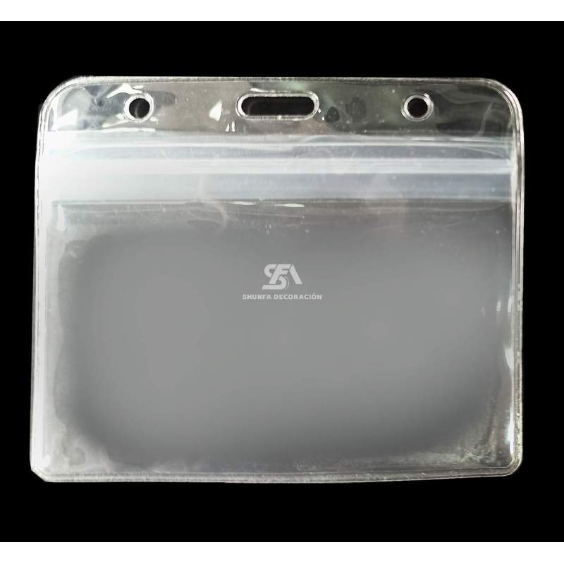 Portacarnet horizontal color transparente 10x5.5cm