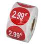 Rollo de x500 etiquetas adhesivas de precio 2.99€