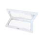 Caja cuadrada color blanco + base  9x18cm