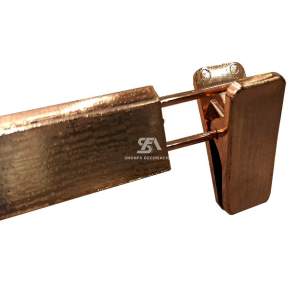 Percha de plastico para pantalon color oro 32cm