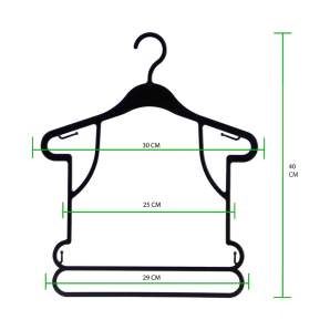 Percha Silueta Infantil con Barra 30 cm