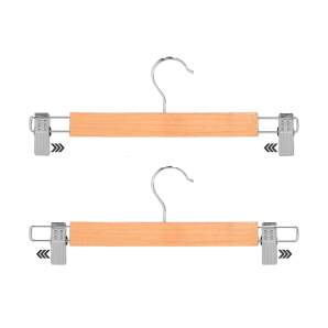 Ganchos Ajustables Percha Madera Pantalón