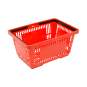Cesta plástica de mano 18L con asa roja