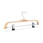 Percha de madera laminada con pinzas 30 cm