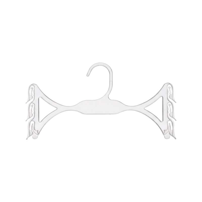 Percha plástico transparente para sujetador 25 cm