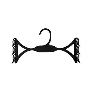 Percha plástico negro para sujetador 25 cm