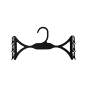 Percha plástico negro para sujetador 25 cm