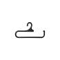 Percha de plastico corbata o pañuelos 11x5cm negro
