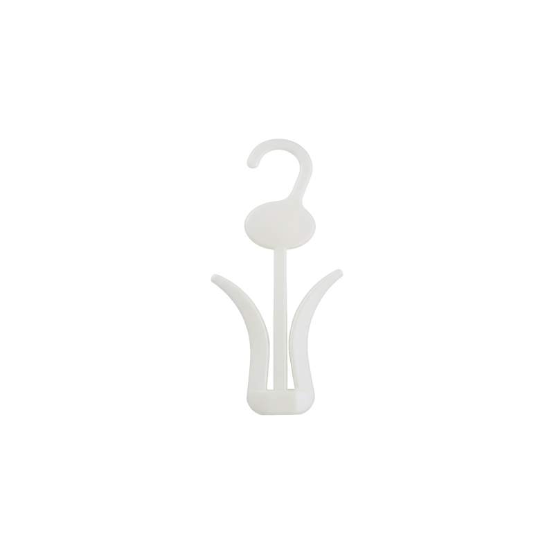 Percha de plástico para calzado 8 cm blanco