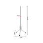 Medida base soporte metálico para maniqui busto tipo trípode 2.5 cm