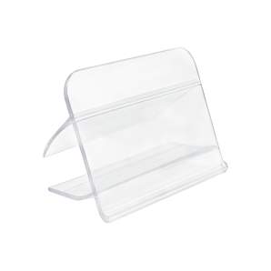 Portaprecio plastico transparente para madera
