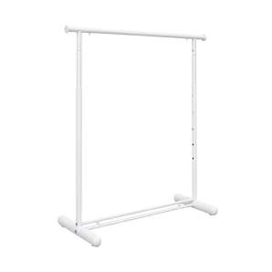 Perchero metálico regulable modelo tubular blanco