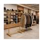 Tienda perchero metálico regulable modelo tubular dorado