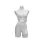 Foto de producto maniquí femenino 3/4 sin cabeza y sin brazos en color blanco brillante