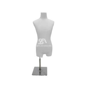 Foto de producto Busto Maniqui Niño Color Blanco  Brillo Sin Brazos+Base De Fibra 3/4