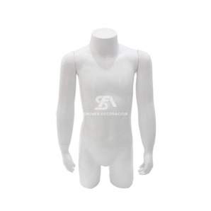 Foto de producto Busto Maniqui Niño Color Blanco Brillo Con Brazos+Base De Fibra 3/4
