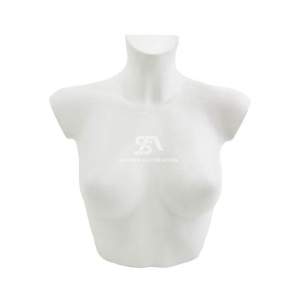 Foto de producto busto femenino de plástico sin cabeza y sin brazos color blanco